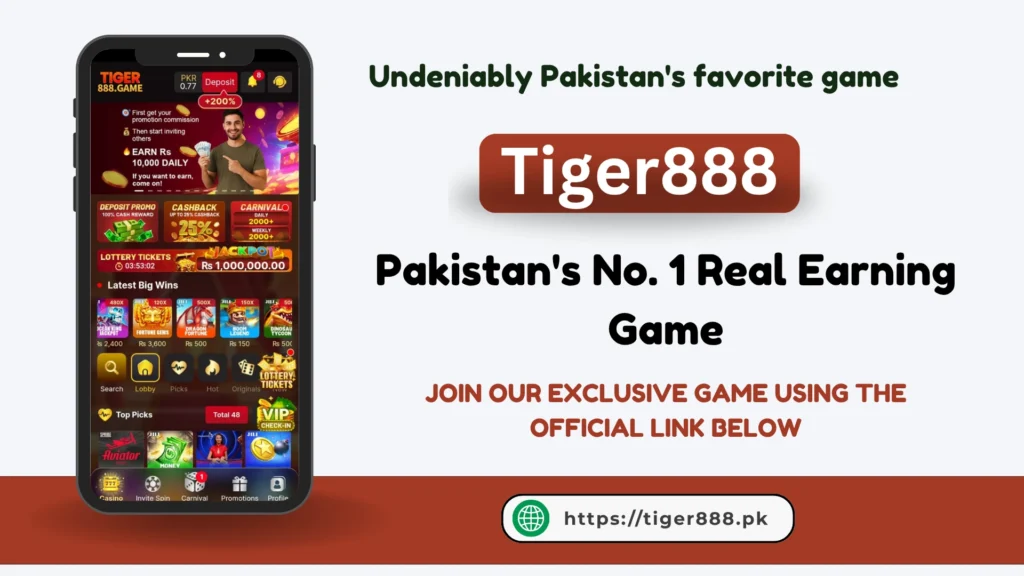 Download Tiger888 APK for Real Money Games in Pakistan