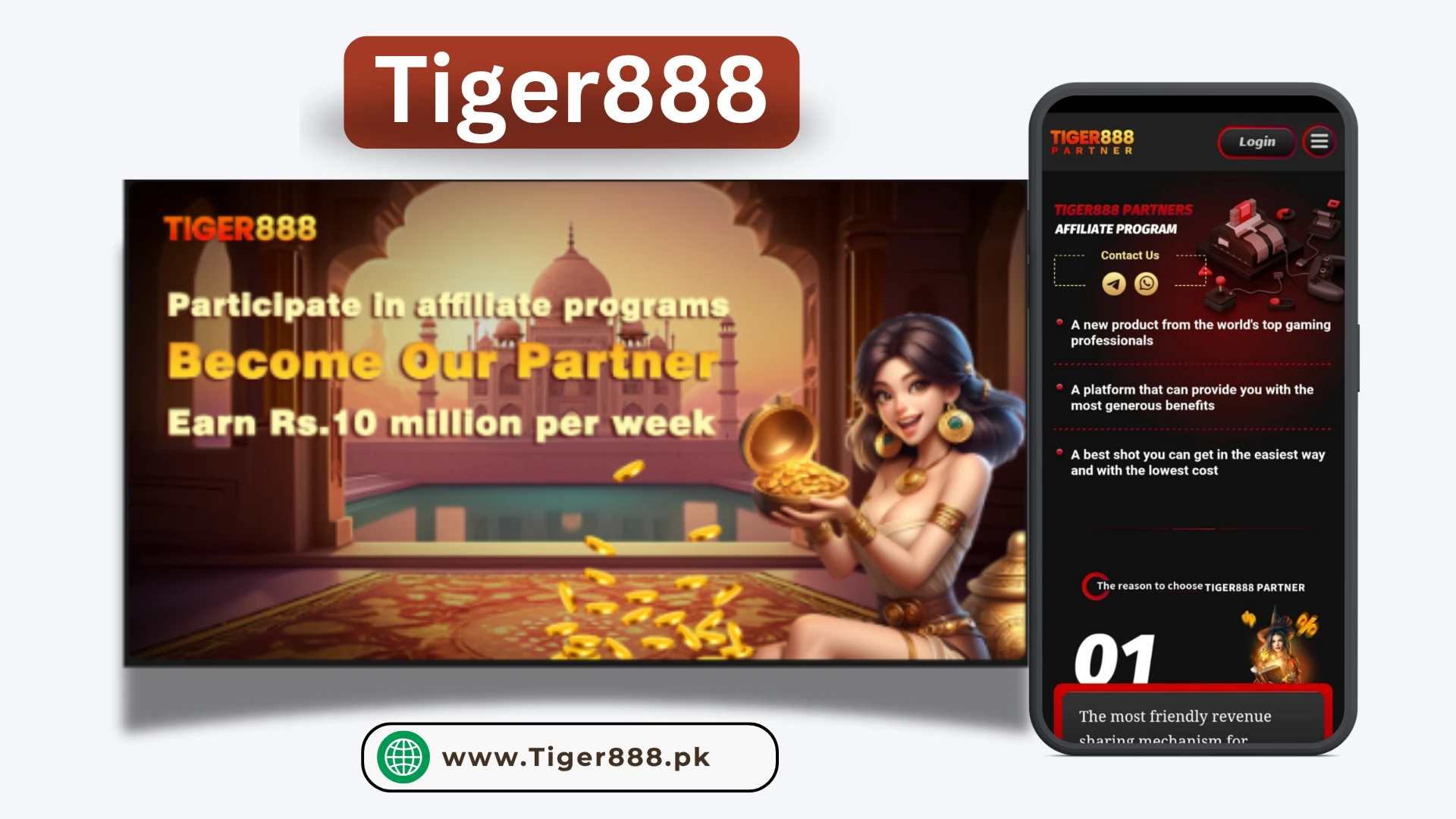 Join Tiger888 as a Partner and Earn Rs 10 Million Every Week