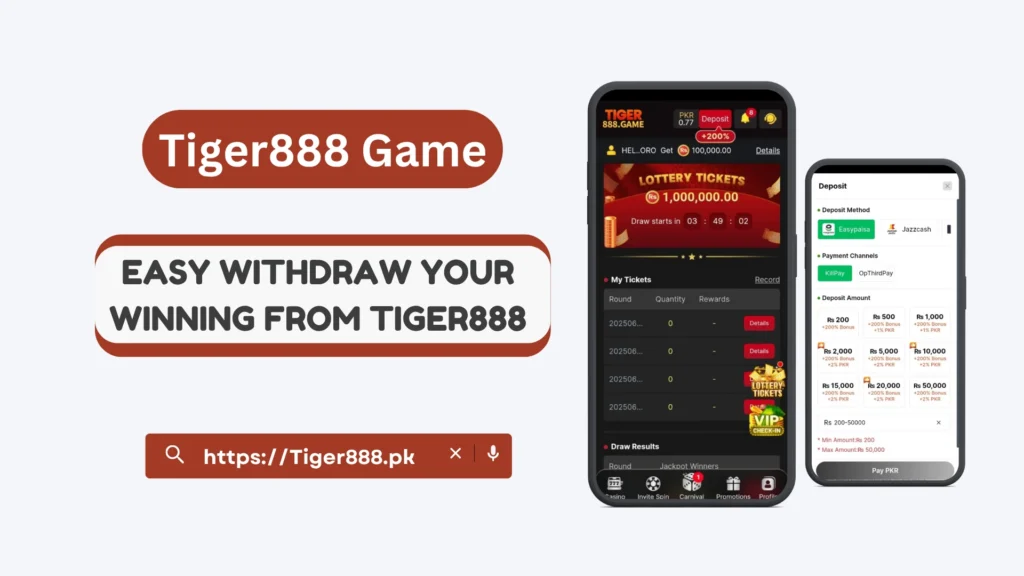 Easy Withdrawals from Tiger888 Real Money Games
