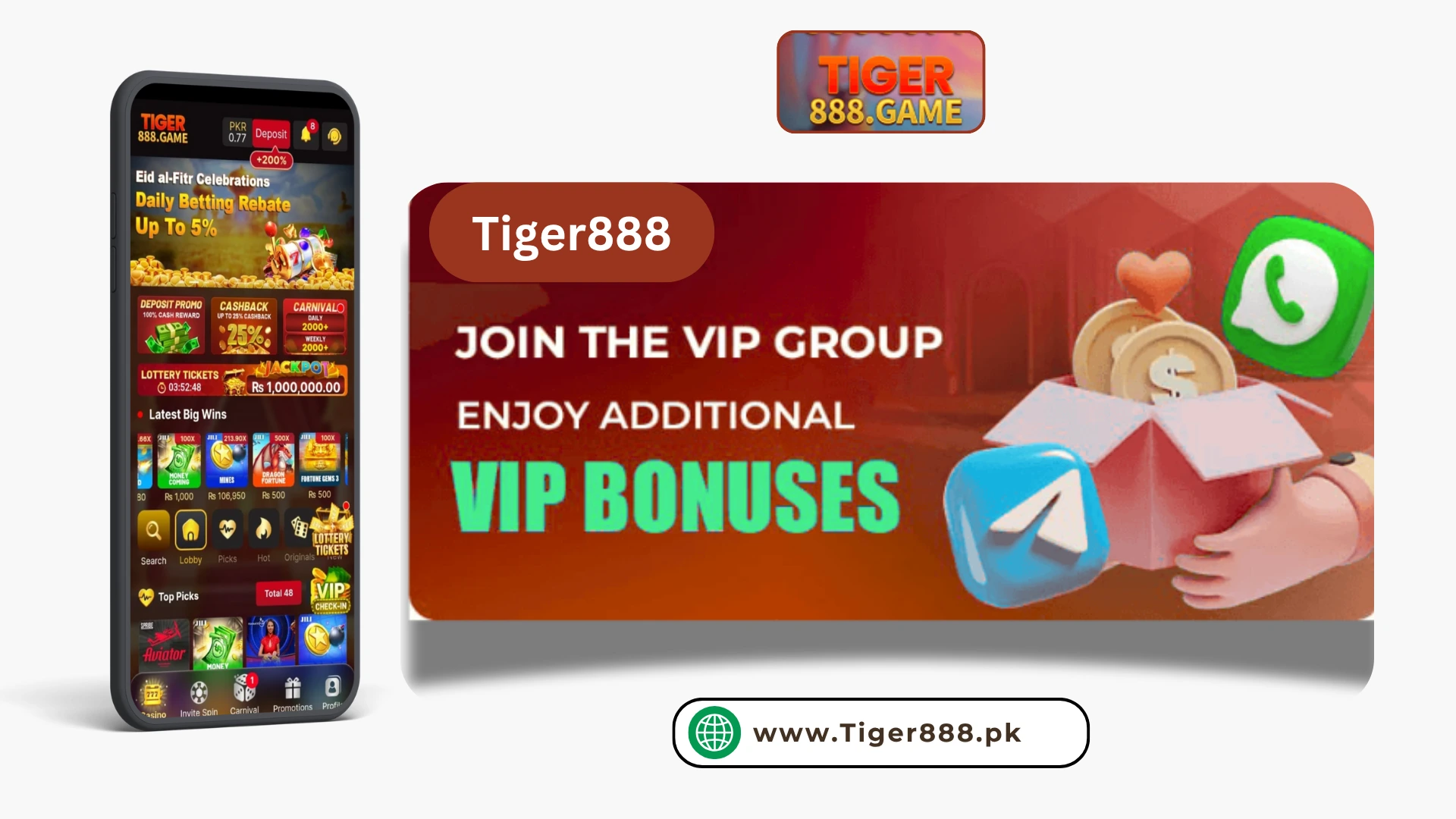 Join Tiger888 VIP Group and Earn Huge Exclusive Bonuses